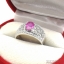 SKJewelryfactory แหวนทับทิมแท้ สีแดงอมชมพู ประดับด้วยเพชร สไตล์หรูหรา ER00350-RBY