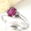 SKJewelryfactory แหวนเงินแท้ 92.5% ฝังพลอยทับทิมแท้ สไตล์เรียบหรู ER00428-RBY