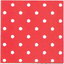 แนวภาพ Cath Kidston Polka Dot ลายจุด พื้นแดงวินเทจ เป็นภาพเต็มแผ่น กระดาษแนพกิ้นสำหรับทำงาน เดคูพาจ Decoupage Paper Napkins ขนาด 33X33cm