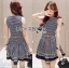 พร้อมส่ง เดรสเกาหลี เดรสแฟชั่นลายจุดสไตล์สมาร์ท