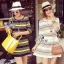 พร้อมส่ง Sets เสื้อไหมพรม มาพร้อมกระโปรงเข้ารูป