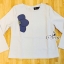 พร้อมส่ง เสื้อแขนยาวประดับดอกครึ่งซีก
