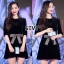 พร้อมส่ง เดรสทรงเข้ารูปแต่งโบว์