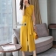 เสื้อผ้าเกาหลี พร้อมส่ง จั้มสูท ทรงแขนกุด