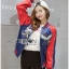 พร้อมส่ง บอมเบอร์แจ๊คเก็ตผ้าซาตินปักลาย