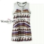 พร้อมส่ง เดรสทรงสวยพิมพ์ลายนกสีสันสวยงาม