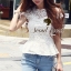 พร้อมส่ง เสื้อแขนล้ำลูกไม้ทอลายดอกเดซี่เล็กๆ