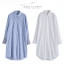 เดรสเกาหลี พร้อมส่ง เดรสเชิ้ต เนื้อผ้าcotton polyester