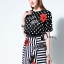 พร้อมส่ง เสื้อผ้าลื่นทรงโคล่ง ใส่สบาย สีดำลายจุด