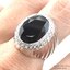 SKJewelryFactory SKJewelryFactory แหวนชายนิลแท้ สีดำเข้มดูดุดัน ตัวเรือนผลิตจากวัสดุเงินแท้ 92.5% MR00009-ONX ดำ