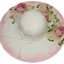 หมวกคุณนายปีกกว้าง ลายกุหลาบสามสีหวานๆโทนชมพู