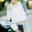 พร้อมส่ง เสื้อช่วงอกฉลุลายดอกไม้