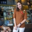 เสื้อเกาหลี พร้อมส่ง เสื้อยืด แต่งปักเลื่อมลายเชอรี่ ที่ไหล่