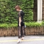 เสื้อผ้าเกาหลี พร้อมส่ง จั้มสูท งานปักอย่างดีทั้งชุด