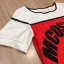 พร้อมส่ง Dress แขนสั้น แต่งขอบคอด้วยผ้าสีดำ