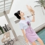 เสื้อผ้าเกาหลี พร้อมส่ง เสื้อปริ้นลายน้องหมา กับ กระโปรง