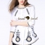 พร้อมส่ง เสื้อเชิ้ตคอกลม ปักลายดอกไม้