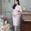เดรสเกาหลี พร้อมส่ง Dress ลูกไม้เปิดไหล่