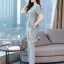 เสื้อผ้าเกาหลี พร้อมส่ง เสื้อทรงปล่อยชายระบาย กับ กางเกง