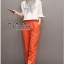 พร้อมส่ง ชุดเซตเสื้อกับกางเกงสีส้ม