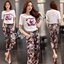 พร้อมส่ง พิมพ์ลายดอก มีผีเสื้องานปัก เสื้อผ้าแฟชั่น