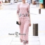 เสื้อผ้าเกาหลี พร้อมส่ง ชุดเซ็ทเสื้อ+กางเกงผ้าลูกไม้ปัก