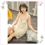 SP078 ชุดนอนกระโปรงยาว ประดับด้วยผ้าลูกไม้ สวยหวาน