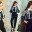 พร้อมส่ง Jumpsuit ชุดกางเกงจั๊มสุทคอปกสีขาว