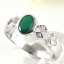 SKJewelryFactory แหวนพลอยกรีนอะเกทแท้ สีเขียวมรกต ER01402-GAG