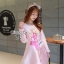 พร้อมส่ง Mini Dress ลาย Moschino ทรงแขนยาว