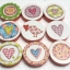 จิ๊กซอแมกเนต 9 ชิ้น ลายนกน้อย หัวใจ กับ patchwork