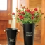 Pre-Order ถังใส่ดอกไม้ เหล็กเคลือบสี ทรงสูง มีหู ลาย Original Sweet Flowers 2 ใบเซต มี 6 สี