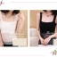 WG029 เสื้อซับในครึ่งตัว มี 2 สี ดำ ขาว มีซับใน ด้านตัดแต่งลายสวยงาม