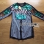 พร้อมส่ง เสื้อแขนยาวผ้าคอตตอนลายทางปักเลื่อม