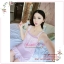 SP109 ชุดนอนกระโปรงผ้าซาติน มาพร้อมเสื้อคลุม ผ้าซาติน สวยหวาน ผ้าลื่นใส้สบายคะ