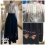 เสื้อผ้าเกาหลี พร้อมส่ง Set เสื้อ+กระโปรง