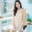 เสื้อลูกไม้ พร้อมส่ง เสื้อลูกไม้ฝรั่งเศส คอกลม