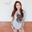 เสื้อผ้าเกาหลี พร้อมส่ง Set กุหลาบ Riot