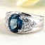SKJewelryFactory แหวนลอนดอนบลูโทปาซแท้ สีฟ้าเข้ม สวยมากวงนี้ รับรองถูกใจแน่นอน ER00221-LBT