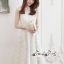 เดรสเกาหลี พร้อมส่ง เดรสแขนกุดคอวีมี2สี