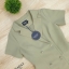 เสื้อผ้าเกาหลี พร้อมส่ง เสื้อกระดุมหน้า แต่งระบาย