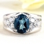 SKJewelryFactory แหวนลอนดอนบลูโทปาซแท้ สีฟ้าเข้ม สวยมากวงนี้ รับรองถูกใจแน่นอน ER00221-LBT
