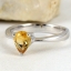 SKJewelryFactory แหวนซิทรินแท้ พลอยทรงหยดน้ำ สไตล์แหวนพลอยเม็ดเดี่ยว ER02440-CIT