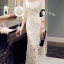 พร้อมส่ง Long dress สีขาวแขน 5 ส่วนงานลูกไม้