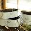 Pre-Order ถัง บัวรดน้ำ กระถางต้นไม้สังกะสี ทำสีขาวเก่า ลายนก มี 6 แบบ Zakka