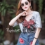 เสื้อผ้าเกาหลี พร้อมส่ง Set กุหลาบ Riot