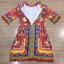 พร้อมส่ง Long dress ลวดลายและสีสะดุดตา แขน 5 ส่วน