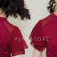 เสื้อเกาหลี พร้อมส่ง เสื้อแขนสั้นแต่งระบาย2ชั้น