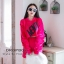 เสื้อผ้าเกาหลี พร้อมส่ง เสื้อครอปกับกระโปรง
