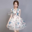พร้อมส่ง มินิเดรสคอวี เนื้อผ้าแก้ว